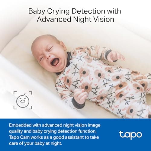 Tapo 1080P Indoor Wired Security Camera - Works as a Baby & Pet Monitor, Motion Detection, 2-Way Audio, Siren, Night Vision, Subscription-Free Local or Optional Cloud, Works with Alexa, C100(4-Pack)