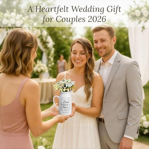 Wedding Gifts for Couples 2026: Love Grows Here & Rings Design - Home Decor Accents for Newlyweds