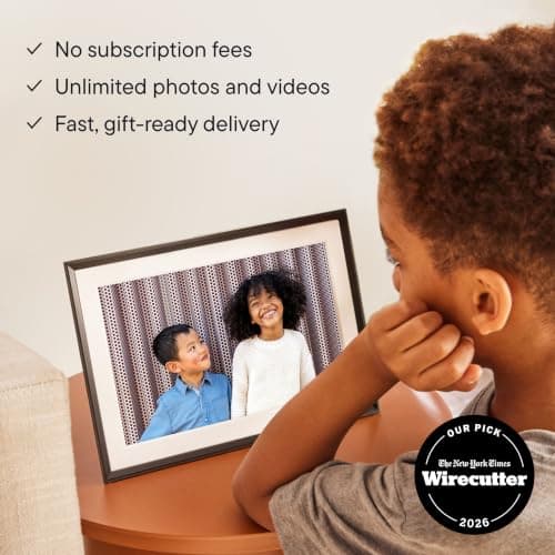 Aura Digital HD Picture Frame, Best Frame for Gifting, (10" - Carver Black Mat) B0GMKR3PJ7