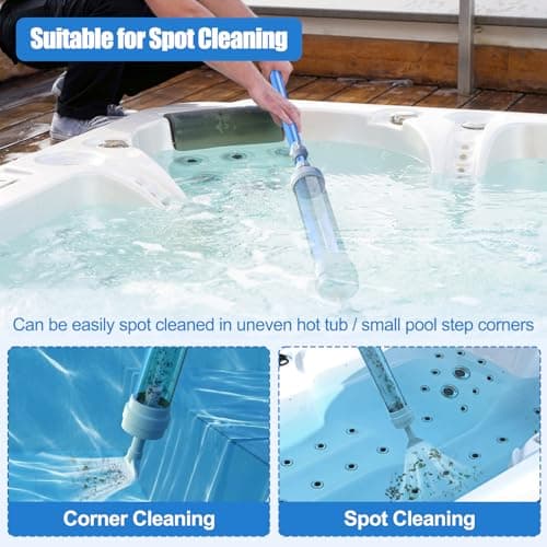 Paradise Power Spa Vac 6250 Compatible HotTub Vacuum-Cordless, No Batteries, Sucks UpRocks, Leaves in Spas, Hot Tubs, Pool Steps