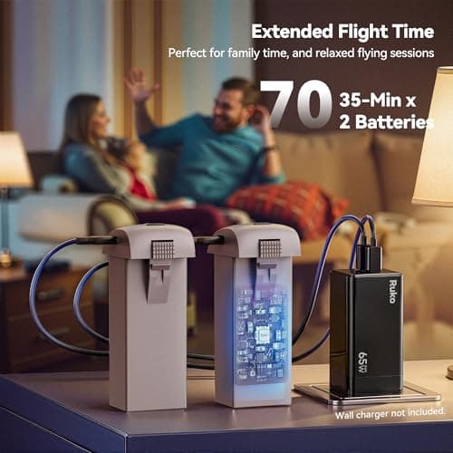 Ruko F11PRO 2 Drone with 6K Camera for Adults, 3-Axis Gimbal Stabilizer, 2 Batteries for 70-Min Flight Time, Long-Range Transmission, Auto Return & Beginner-Friendly, Ideal Tech Gift