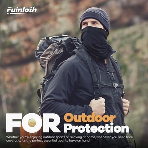 Fuinloth Neck Gaiter, 6 Pack Cooling UV Protection Bandana Face Mask Gator Scarf for Men Women