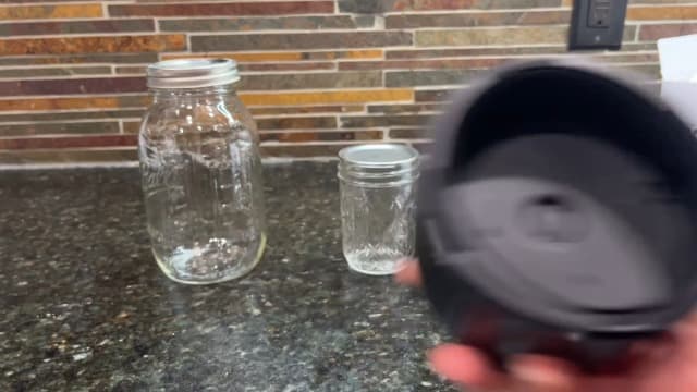 Electric Mason Cordless Vacuum Sealer Kit for Wide-Mouth & Regular-Mouth Mason Jars, for Food Storage and Fermentation, Black