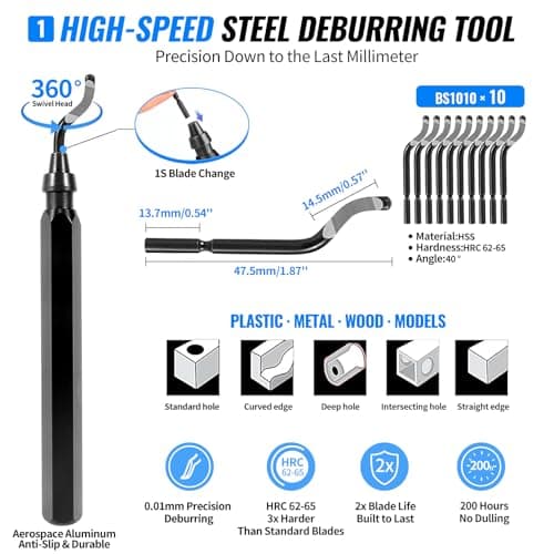 68Pcs 3D Printer Tools Kit with Storage Case, 3D Printer Accessories - Deburring Tool, 3D Printer Removing Scrapers, Metal Files, Brushes, Hand Drill, Tweezers, for Bambu Lab, Ender 3, Kobra, etc.