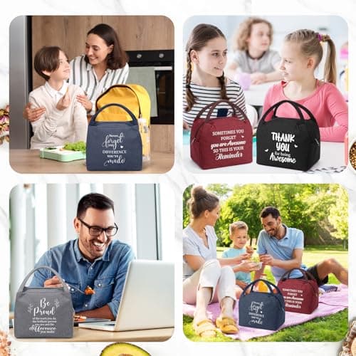 Insulated Lunch Bag, Reusable Leakproof Tote Box, Inspirational Thank You Gift, Teacher Coworker Volunteer Customer Nurses 16 Pcs Christmas Employee Appreciation Gift Bulk Team Staff Classic B0GHNFCD4H