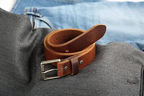 YOETEY Full Grain Leather Belt for Men - Mens Belts Casual with Genuine Leather - Handcrafted Elegance for Your Wardrobe