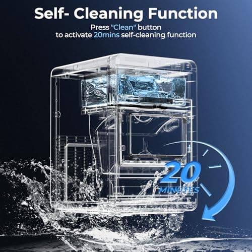 Antarctic Star Nugget Ice Maker Countertop - 44LB/Day, Self-Cleaning Portable Ice Machine with LED Display, 10-15 Minute Fast Ice Making for Home/Office/Bar