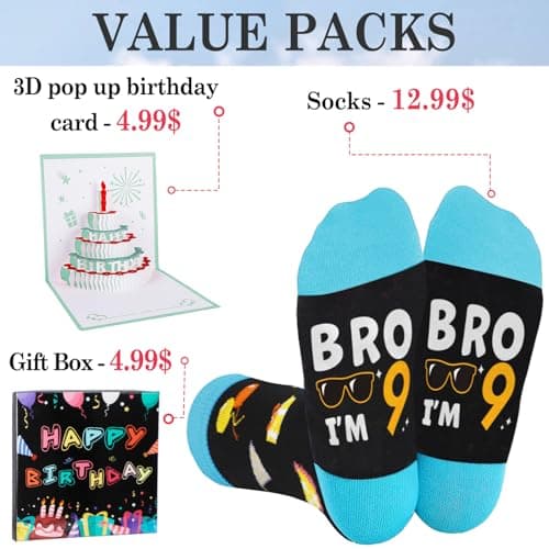 Juesly Birthday Gifts for Boys, 5-18 Years Old Sock for Boys, Presents for 5-18 Year Boy B0F1JJSZ76