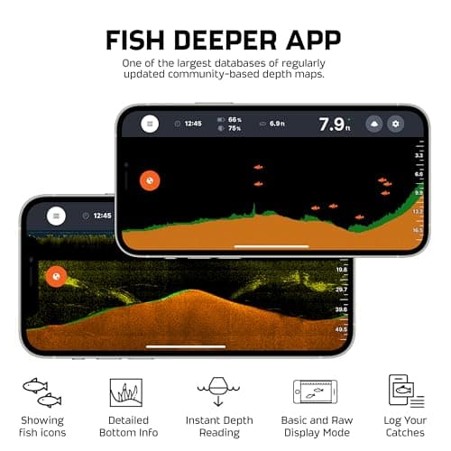 Deeper Start Fish Finder - Portable and Depth Finder for Recreational Fishing from Dock, Shore, Bank or Kayak | Castable Deeper Smart Sonar with Free User Friendly App