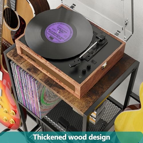 VGMiu Guitar Rack Multi Guitar Stand for Multiple Guitars, Multiple Guitar Rack Holder with 3 Tier Shelf for Acoustic, Electric Guitar, Bass, Record Player, Guitar Display Stand for Home Music Studio