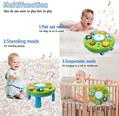 Baby Toys 6-12 Months, Baby Activity Table Center, Musical Toys for Infant Toddler 0 3 6 9 12 18 Months, Boy Girl Toy for 1 2 3 Year Old