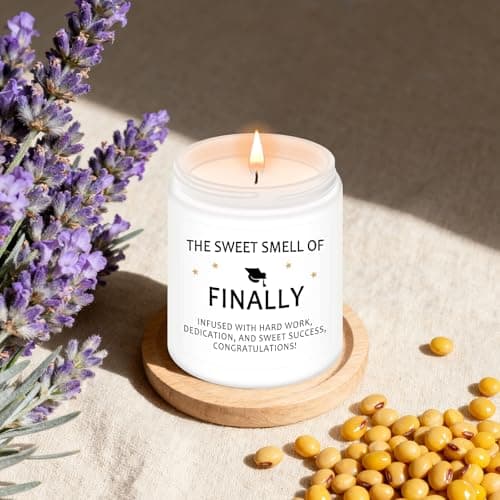 Homsolver Funny Graduation Gift for Her Him, College, High School, Masters Degree, Phd, Nurse Graduation Gifts for Women & Men, Scented Candles B0GD6TWT8M