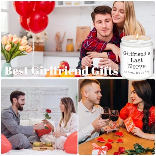 Homsolver Gifts for Girlfriend from Boyfriend, Best Valentines Day Anniversary Christmas Birthday Funny Gifts, Gift for Girlfriend Fiancee, Lavender Scented Candles B0G8ZHZ3FW