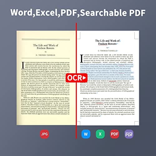 CZUR Lens1200 Pro Portable Document Scanner, 12MP USB Document Camera, Fast Scan 1s/Page, Capture Size A4, Easy-to-Use OCR, Travel-Friendly Mobile Scanner for Mac & Windows(Not for Books)