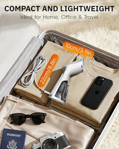 OGHom Steamer for Clothes, Portable Handheld Garment Wrinkle Remover, 1000W Fabric Steamer, Strong Penetrating Steam, for Home, Office (ONLY FOR 120V) -White