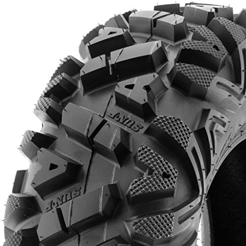 Set of 4 SunF Power.I ATV UTV all-terrain Tires 25x8-12 Front & 25x10-12 Rear, 6 PR, Tubeless A033