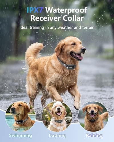 PATPET Shock Collar for Dogs - 4000FT Dog Training Collar with Remote, IPX7 Waterproof 4 Modes(Beep/Vibration/Shock/Safe) Dog Shock Collar, Rechargeable E-Collar for Small Medium Large Dogs(Dark Grey)
