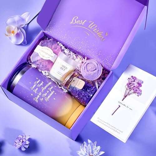 Gifts for Women, Mom, Wife, Her, Girlfriend, Sister, Bestie - Happy Birthday, White Elephant, Self Care Spa Gift Basket Set, Womens Gifts for Christmas, Teacher, Nurse, Employee Appreciation Gifts