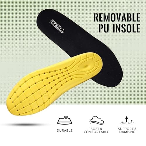 SAFETY LOONG Moc Toe Work Boots for Men Waterproof Soft/Steel Toe Comfortable Full Grain Leather Non Slip Wedge Outsole Construction 6" Workboots