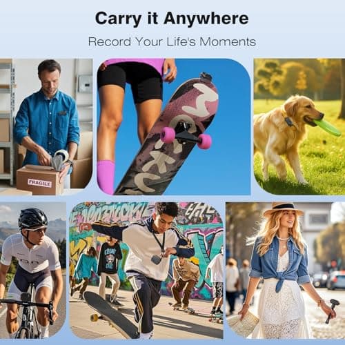 rgjzkgn 128GB Body Cameras with Audio and Video Recording: 1080P FHD Thumb Size Bodycam, Sports Action Body Camera, Wearable Pocket Camera Body Cam for Work, Travel, Fishing, Pet Walking, Outdoor