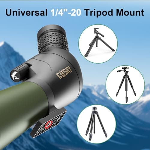Gosky Flagship 25-75x80 Spotting Scope - Spotting Scopes with Tripod, Carrying Bag and Quick Phone Holder BAK4 Waterproof Spotter Scope for Bird Watching Target Shooting,Upgraded Version