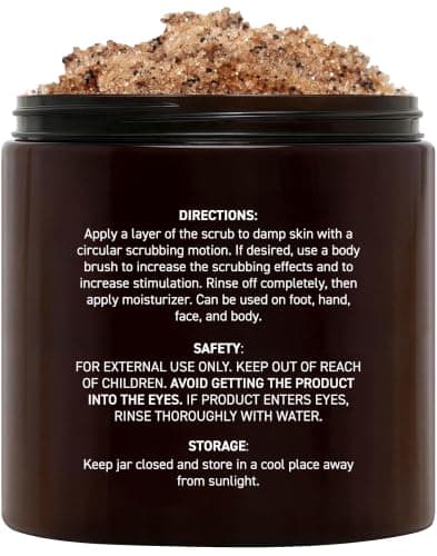 Moisturizing & Exfoliating Face, Foot & Hand Scrub, Natural Softening Formula for Smoother, Softer & More Even Complexion Brooklyn Botany Arabica Coffee Body Scrub - 10 oz B07GQ4W15V