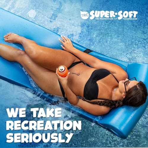 TRC Recreation Sunsation Thick Foam Pool Float Lounger w/Headrest for Lounging & Sunbathing in Swimming Pools, Beaches & Lakes