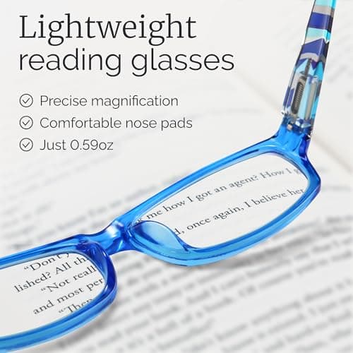 Gaoye 2.0 Reading Glasses for Women, 6 Pack Fashion Readers, Spring Hinge Eye Glasses, Blue Light Reading Glasses