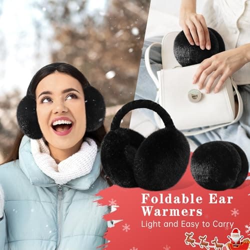Nimalpal Ear Muffs for Winter Women - Adjustable Earmuffs for Women Winter Foldable