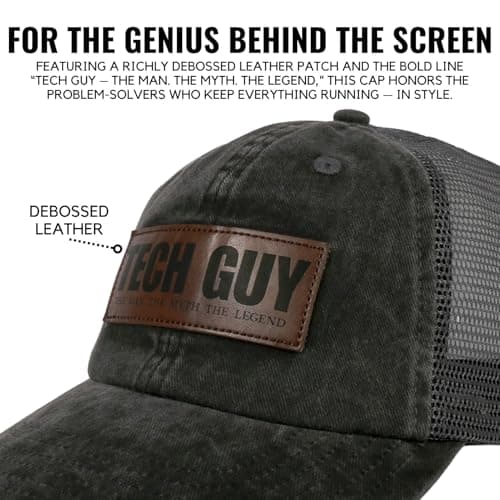 InnoBeta Tech Support Gifts Techie IT Guy Hat Cap, Funny Adjustable Embroidered Trucker Hat for Help Desk, Technician, Programmer, Tech Lover B0F3P8RBRS
