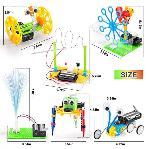 STEM Robotics Kit - 6 Set STEM Toys for Age 8-13 8-10, Kids Crafts for Girls Boys Toys Gifts 6 7 8 9 10 Year Old Birthday Gifts, Engineering Science Robot Building Kits for Kids Age 8-12 6-8