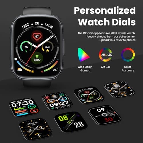 Smart Watch for Men Women (Answer/Make Call), 1.95" Touch Screen Fitness Tracker with Heart Rate/Sleep Monitor, IP68 Waterproof Smartwatch for Android iOS, Fitness Watch with 120+ Sports Modes, Black