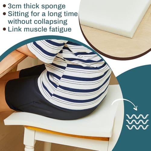 Frienda 4 Pack 1" x 18" x 18" Upholstery High Density Foam Cushion Seat Replacement Square Cut to Size Foam Couch for Patio Furniture Commercial Dinning Chair Couches Benches Padding DIY Projects