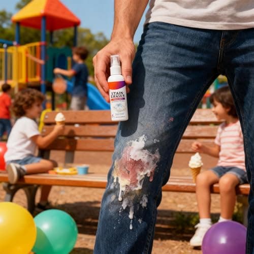 Clothing Stain Remover Spray, 120ml Clothes Cleaning Spray Shirt Stain Cleaner, for Laundry Home Shower Dormitory Travel Bathroom Carpet Couch Sweater