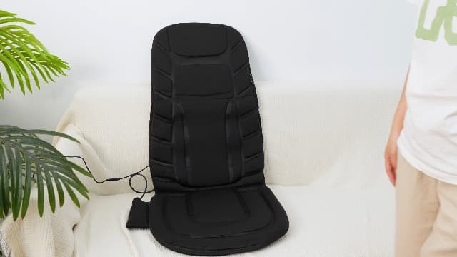 Snailax Back Massager with Heat, Massage Seat Cushion with 10 Motors, Massage Chair Pad for Home Office Use, 5 Modes & 3 Intensity Levels, 2 Heat Settings with 30-60-90 Mins Timer, Gifts for Him Her