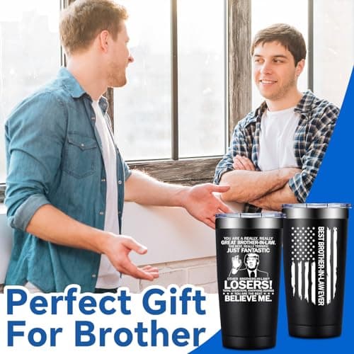 Brother In Law Gifts - Christmas, Birthday, Fathers Day, Gifts for Brother In Law - Cool Brothers In Laws Gift From Sister - 20oz Tumbler