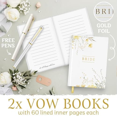 All-In-One Wedding Planner Book | Wedding Planning Organizer, Bridal Planner & Vow Books Set | Wedding Countdown Calendar | Bride Planner | Wedding Gift