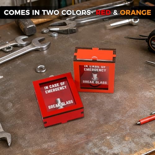 Break in Case of Emergency Box, Garage Wall Decor, Mechanic Car Guy Gifts, White Elephant Gifts Exchange 10mm Emergency Socket Kit, 2 Pack Funny Car Guy Tool Gag Gifts Box B0FMS2XR2D