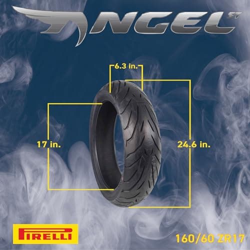 Pirelli Angel ST 120/70ZR17 (58W) Front & 160/60ZR17 (69W) Rear Motorcycle Tires – High-Performance Sport Touring Tire for Enhanced Grip, Durability & Stability – Fits Sport & Touring Bikes