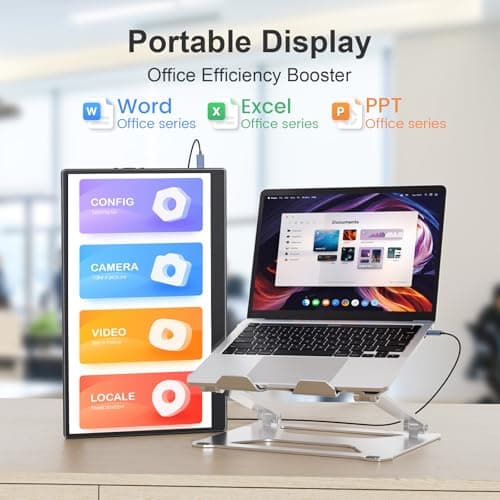 UFYQL Portable Monitor 15.6-inch FHD 1080P Ultra-Slim Travel External Monitor HDR IPS Gaming Display with Kickstand &Speakers USB-C HDMI Plug&Play,for Laptop PC Phone PS4/5 Xbox Switch