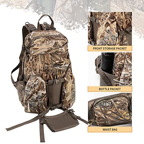 BLISSWILL Hunting Backpack Outdoor Gear Hunting Daypack for Rifle Bow Gun Hunting Gifts for Men