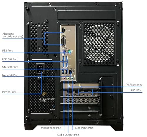 SKYESEV Gaming Desktop Computer PC,AMD Ryzen 5 5600,RTX3050 6GB,32GB RAM and 1TB M.2 NVMe PCle,ARGB Fan,WiFi,Game Design Office Console,Sea View Room,Prebuilt Gaming PC Tower