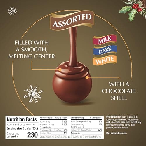 Lindt LINDOR Assorted Chocolate Candy Truffles Gift Box, Assorted Chocolate with Smooth, Melting Truffle Center, 7.6 oz.