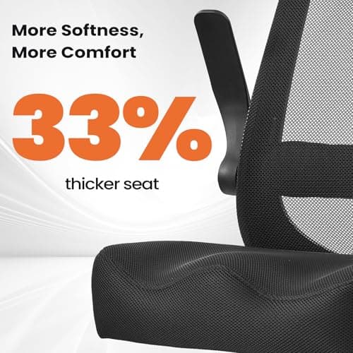 Drafting Chair for Standing Desks, 500LBS Capacity Tall Office Chair with Adjustable Height, Foot Ring, Flip-Up Armrests, Thick Curved Seat for Home Office, Drawing, and Creative Work