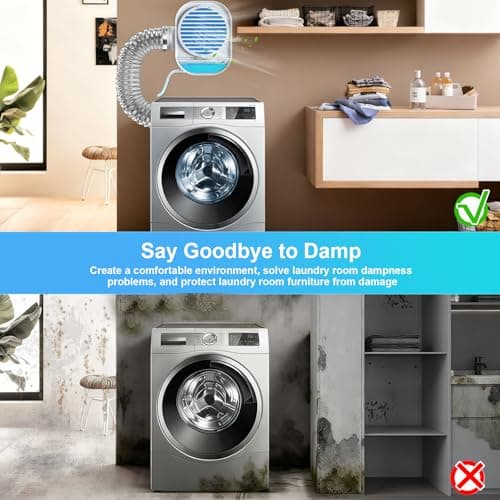 4-in-1 Indoor Dryer Vent with Dehumidifier for Protect Furniture, Dryer Vent Kit for Electric Dryers, Stainless Steel Screen Filter, Lint Trap,Polyester Filter and Visual Water Tank