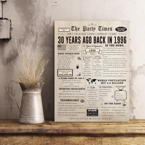Jumbo 10.6 x 7.9 Inch 30 Bday Cards for Husband Wife Daughter Son, Retro 30 Year Old Gift Ideas for Family Celebration Huameigf Funny 30th Birthday Card Gifts Decorations for Women Men Him Her B0CKYF1DH8