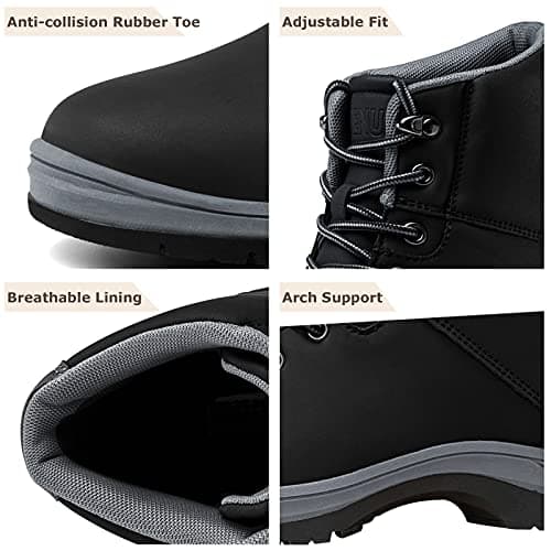 CARENURSE Mens Lightweight Hiking Boots Water Resistant Mid Ankle Work Casual Hiker Trekking Outdoor Boots Anti Slip Hiking Shoes