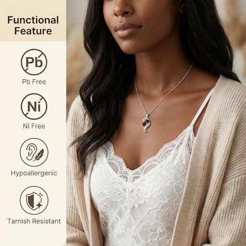 Engraved with "Always My Sisters Forever My Friend". Ideal Christmas, Birthday, Anniversary Jewelry Gifts for Sister. CRMAD Sister Necklace with Double Birthstone Jewelry Gifts for Women B0GGYWRP7M