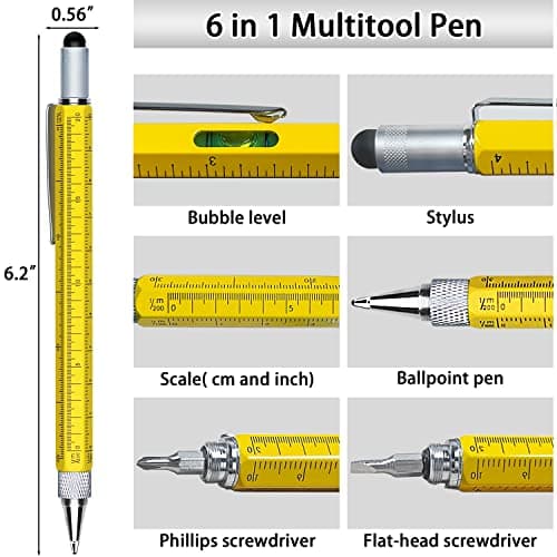 Gifts for Men, Multitool Pen Set 2pcs Multi-Tool Pens Birthday Gifts for Men Dad Gifts for Dad Him Boyfriend Husband Boss, Cool EDC Tools Gadgets Mens Gifts for Anniversary Christmas Stocking Stuffers