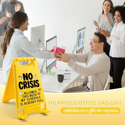 White Elephant Gifts for Adults, Employee Appreciation Gifts, Fun Cubicle Decor Gag Gifts for Men, Team Work Desk Signs Office Desk Decor - Funny Boss Coworker Bosses Day Gifts for Women B0FKYVFCDR